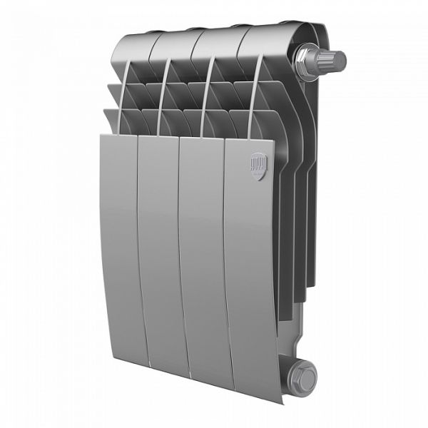 Биметаллический радиатор Royal Thermo Silver Satin 350мм х 4 секций серебристый